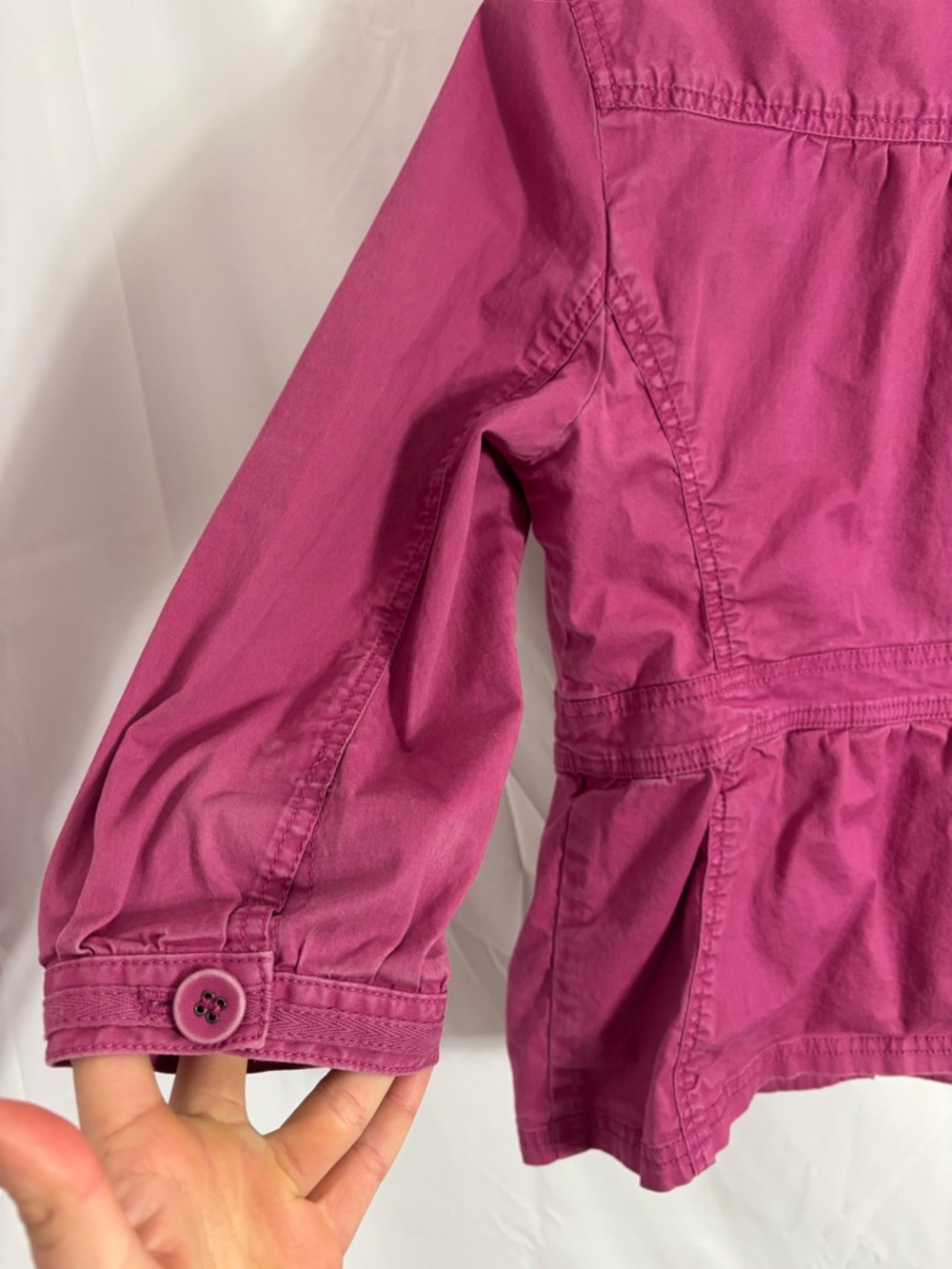 Magenta Pink Babydoll Artsy Indie Sleeze Twee Lightweight Spring Jacket Size M - Picture 4 of 13